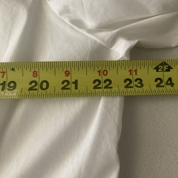 CaBI Asymmetrical Tunic Blouse Size XL Ivory Chic Button Up Long Sleeve Studded - Picture 9 of 13